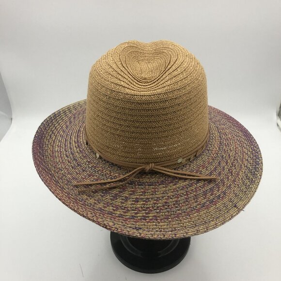 San Diego Hat Company Straw Wide Brim Hat | Multicolor Brim | Women’s OS main image 4